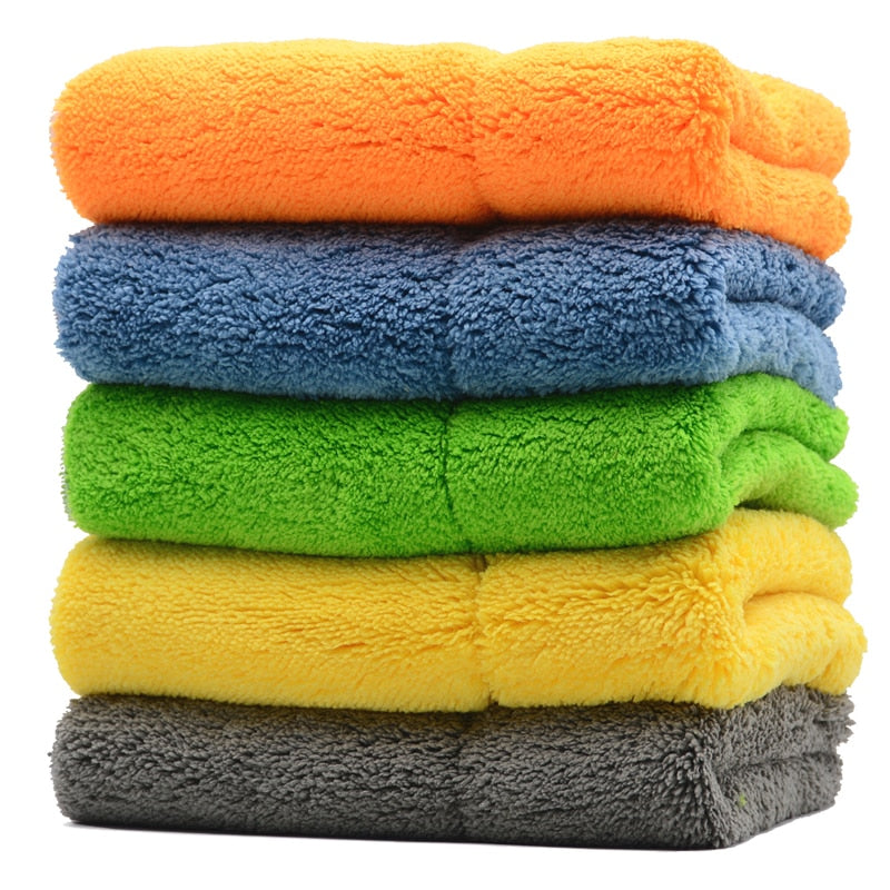 5PCS 800GSM 40cmx30cm Super Thick Plush Microfiber