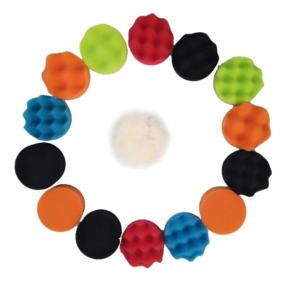 15 Pcs 80mm (3inch) Polishing Pad kit